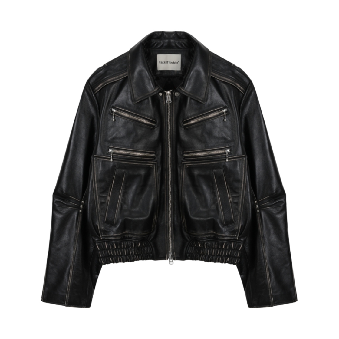 베이컨트 아카이브 데렉 레더 블루종 자켓 블랙(Vacant Archive Dereck Leather Blouson Jacket Black)