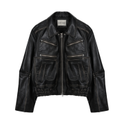 Vacant Archive Dereck Leather Blouson Jacket Black