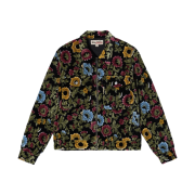 Stussy Floral Jacquard Garage Jacket Black