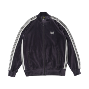 Needles Rib Collar Track Jacket C/PE Velour Charcoal