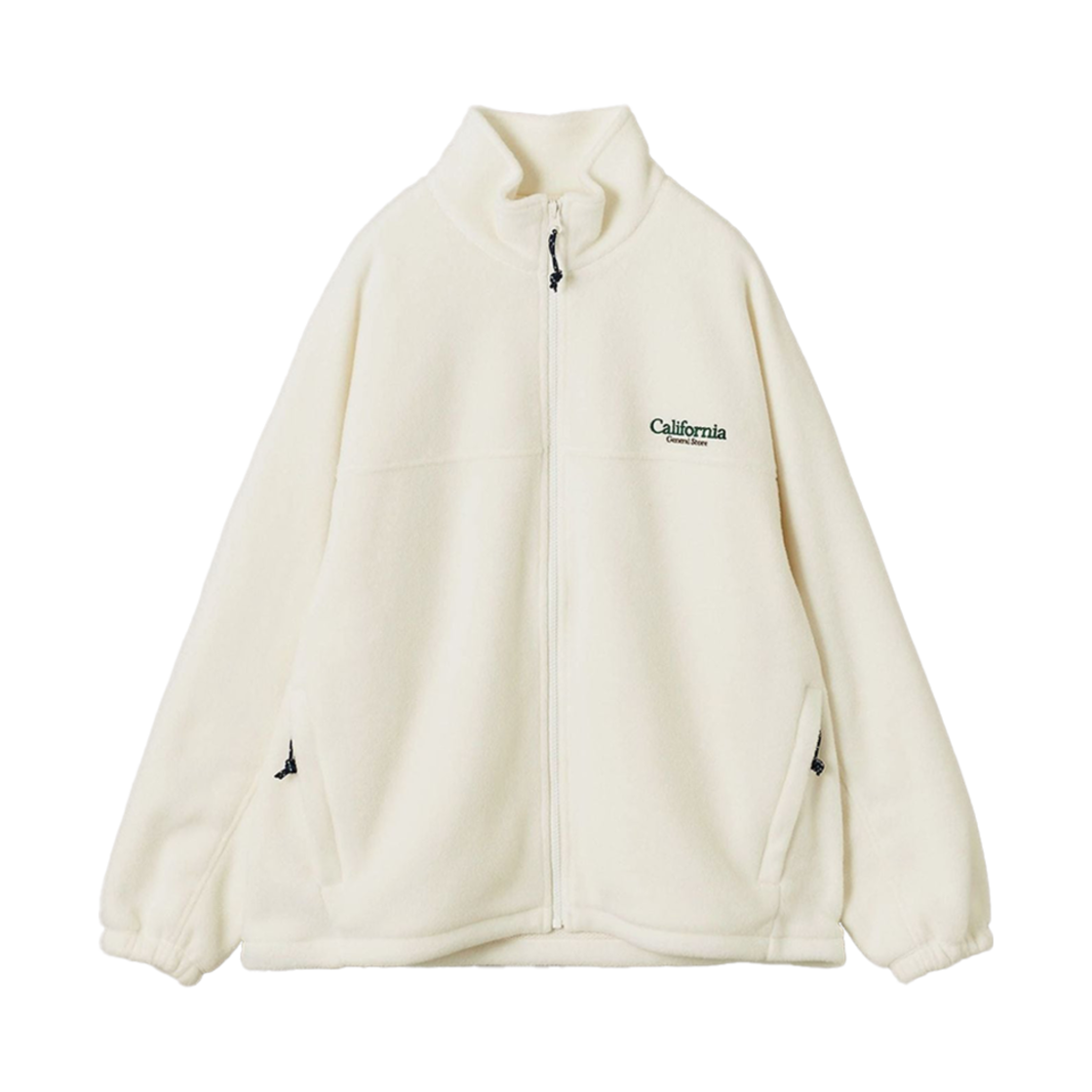 KM4DOTBCG01WT [KREAM 단독] California General Store Fleece Stand-up Collar Zip Blouson White - 24FW