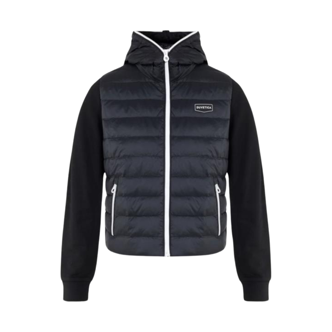 VDDJ90431-BKS (W) Duvetica Schwarz Hooded Jacket Black