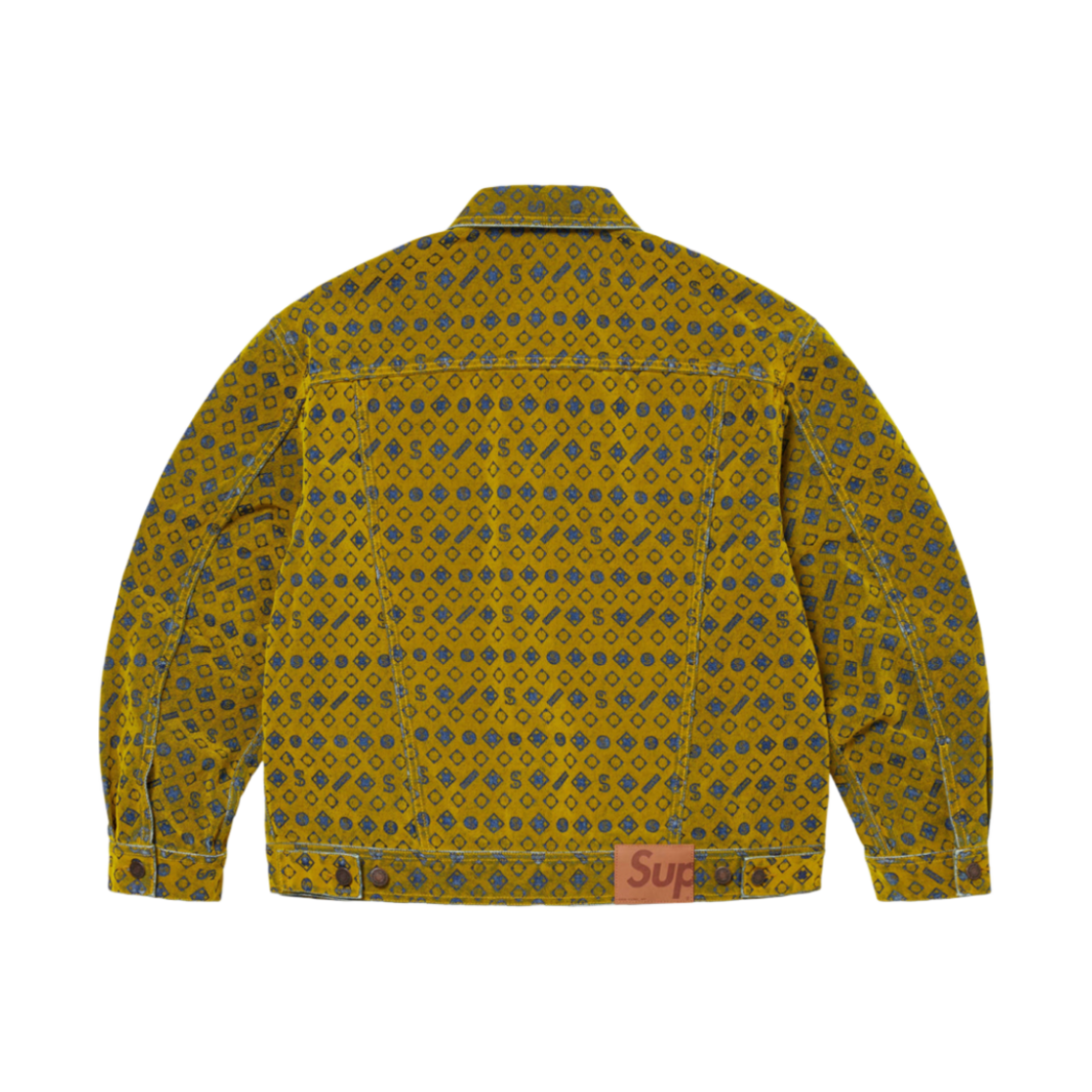 슈프림 플록 데님 트러커 자켓 머스타드 - 24FW(Supreme Flocked Denim Trucker Jacket Mustard - 24FW) - 2