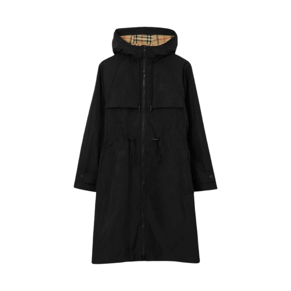 8070763 (W) Burberry EKD Embroidered Coat Black