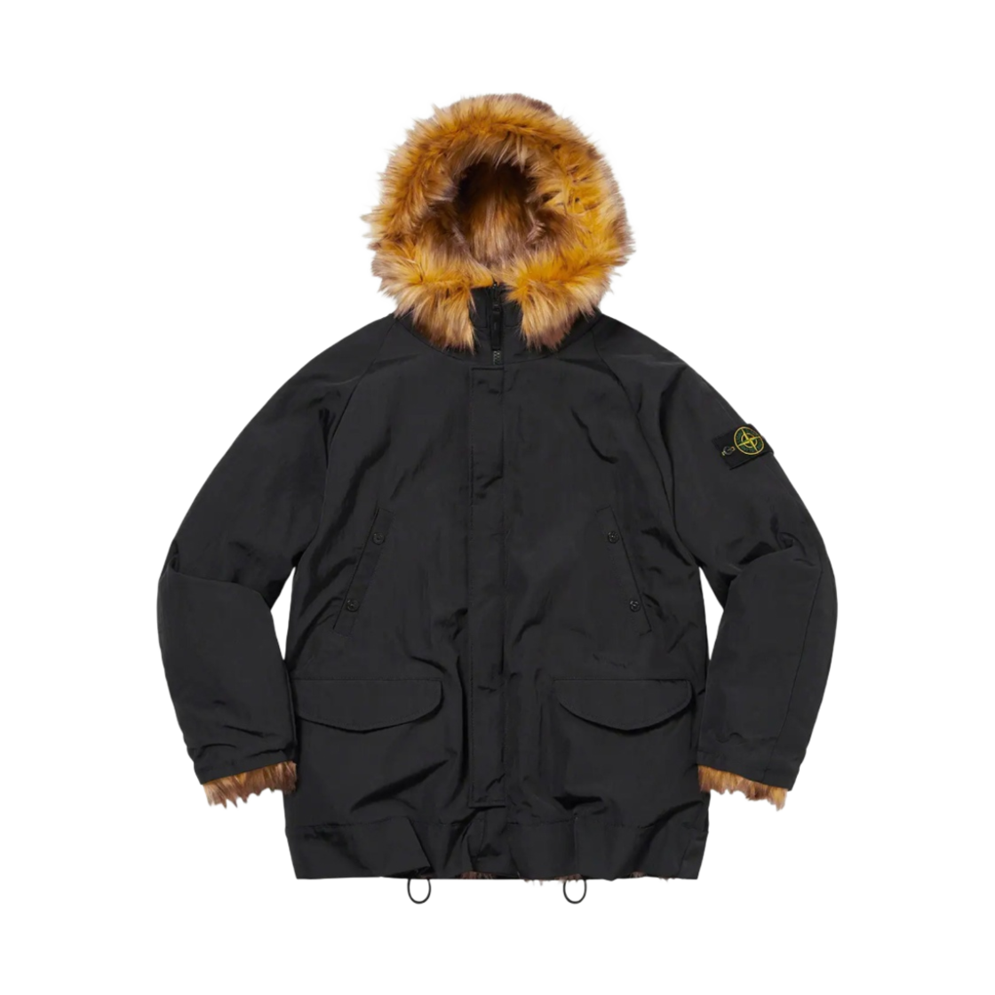 슈프림 x 스톤 아일랜드 포뮬러 스틸 리버시블 포우 퍼 파카 블랙 - 22SS(Supreme x Stone Island Formula Steel Reversible Faux Fur Parka Black - 22SS)