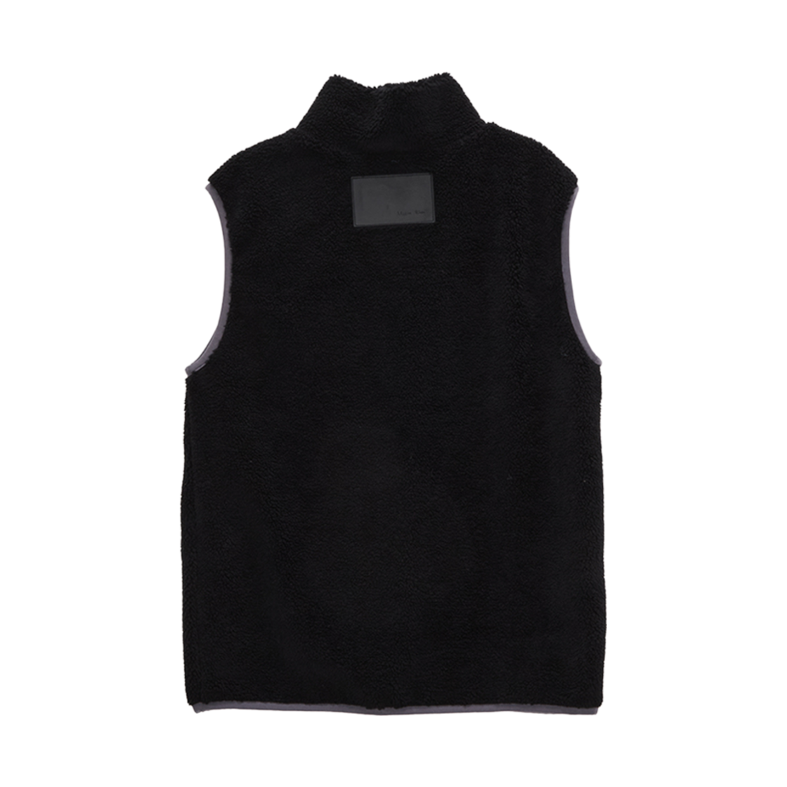 MK239OVT005MBB (W) Matin Kim Round Pocket Fleece Vest Black