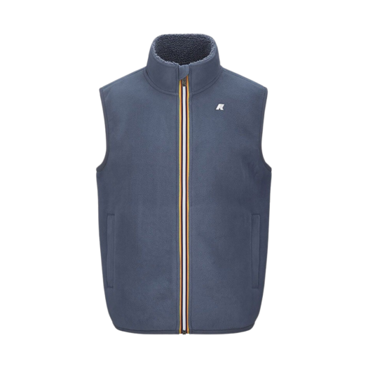 Y246EMV133 K-WAY Yannick Sherpa Polar Vest Blue Grey