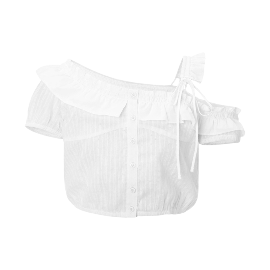 - (W) Threetimes Matilda Top White