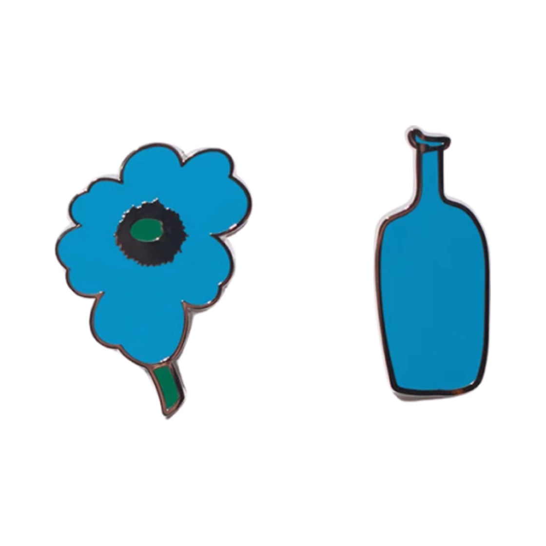 블루 보틀 x 마리메꼬 에나멜 핀 세트 블루(Blue Bottle x Marimekko Enamel Pin Set Blue)