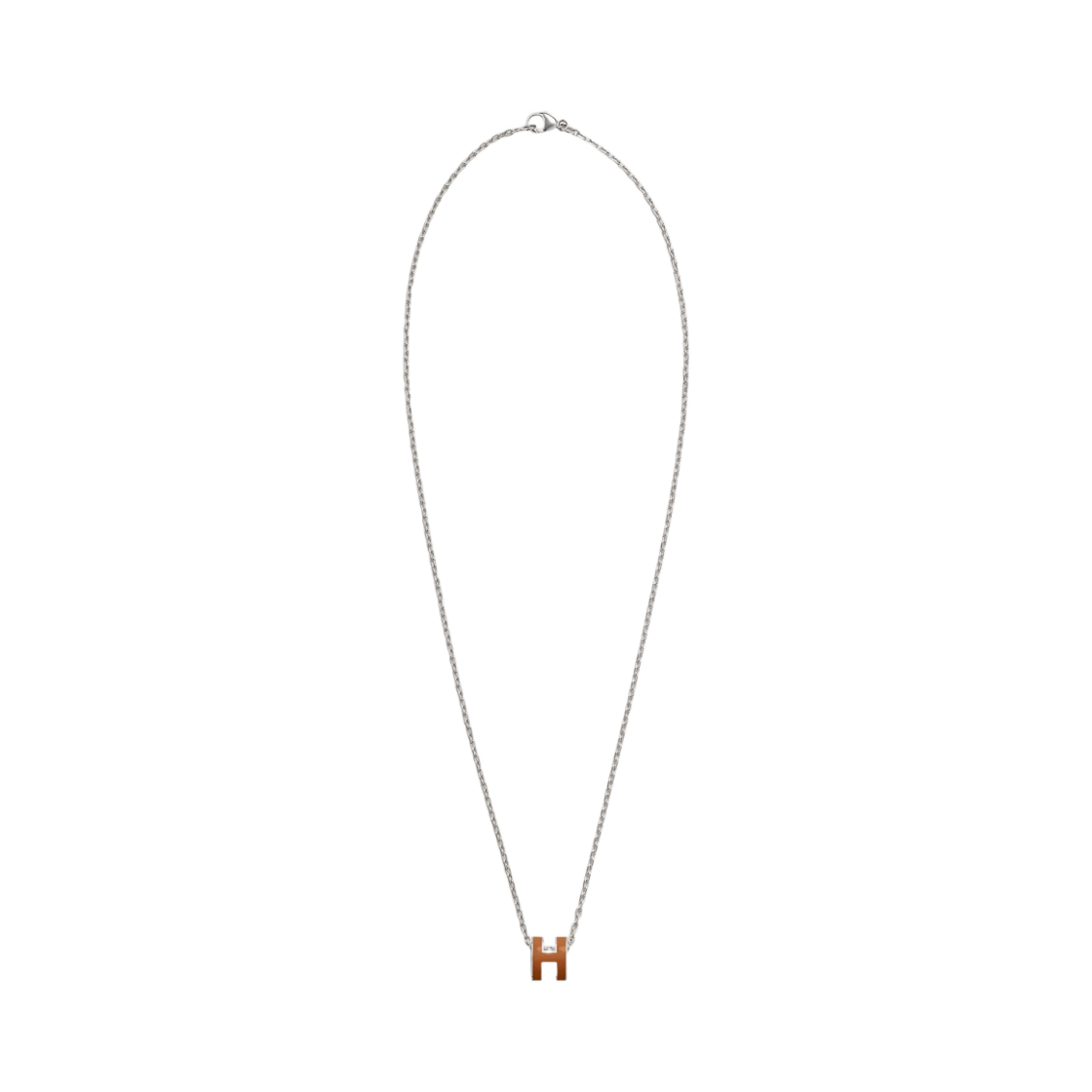 (W) 에르메스 미니 팝아슈 펜던트 팔라듐 하드웨어 & 뉴 골드((W) Hermes Mini Pop H Pendant Palladium & New Gold) - 1