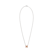 (W) Hermes Mini Pop H Pendant Palladium & New Gold