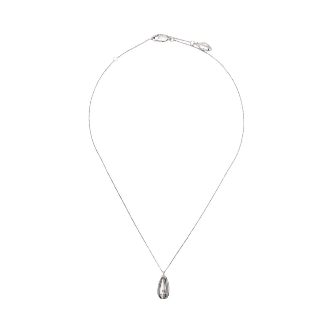 JW0028-LO036-927 (W) Lemaire Girasol Statement Pendant Necklace Silver