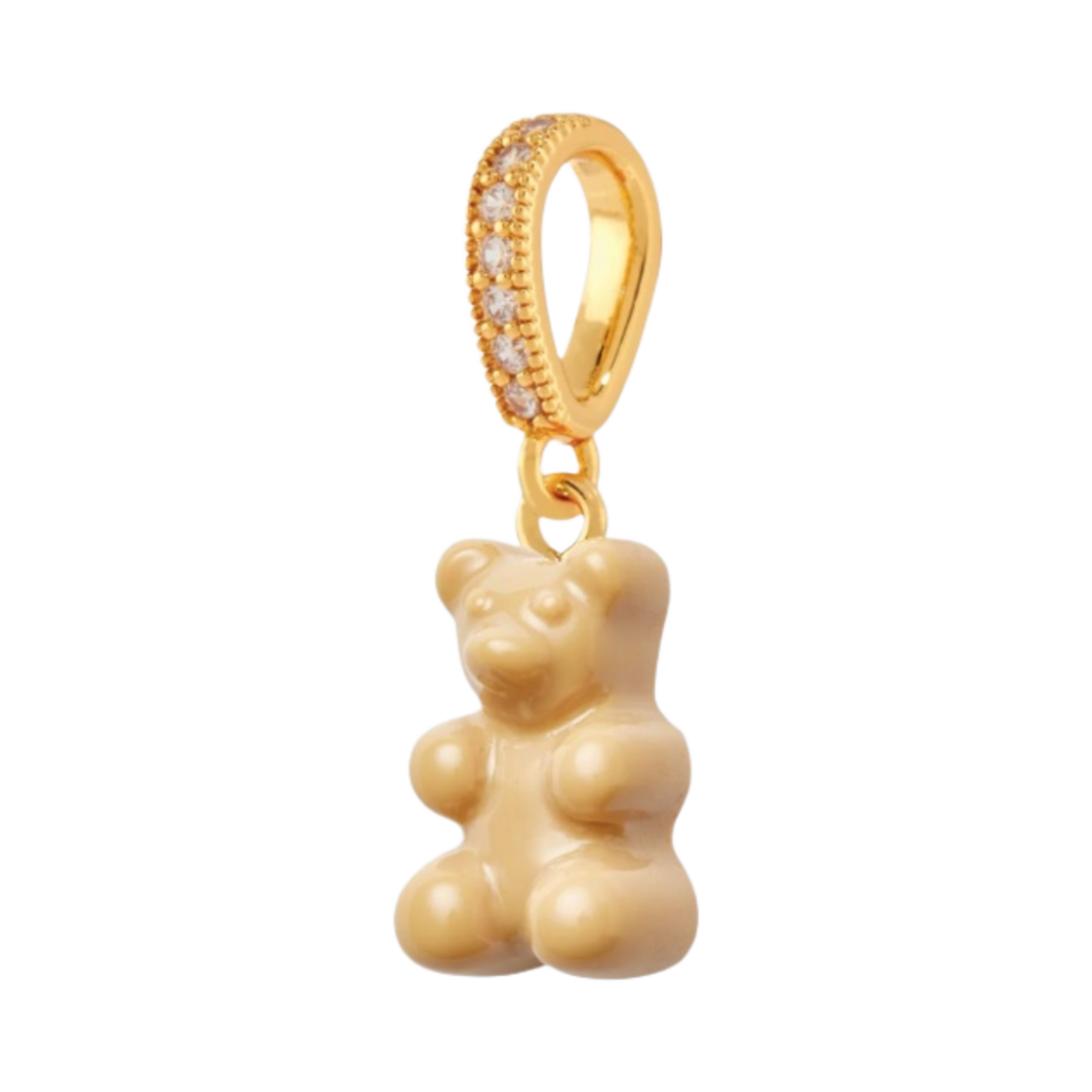 크리스탈 헤이즈 노스텔지아 베어 파베 커넥터 골드 솔트 카라멜(Crystal Haze Nostalgia Bear with Pave Connector Gold Salt Caramel)