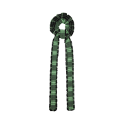(W) Ganni Green Seersucker Check Scrunchie Peapod