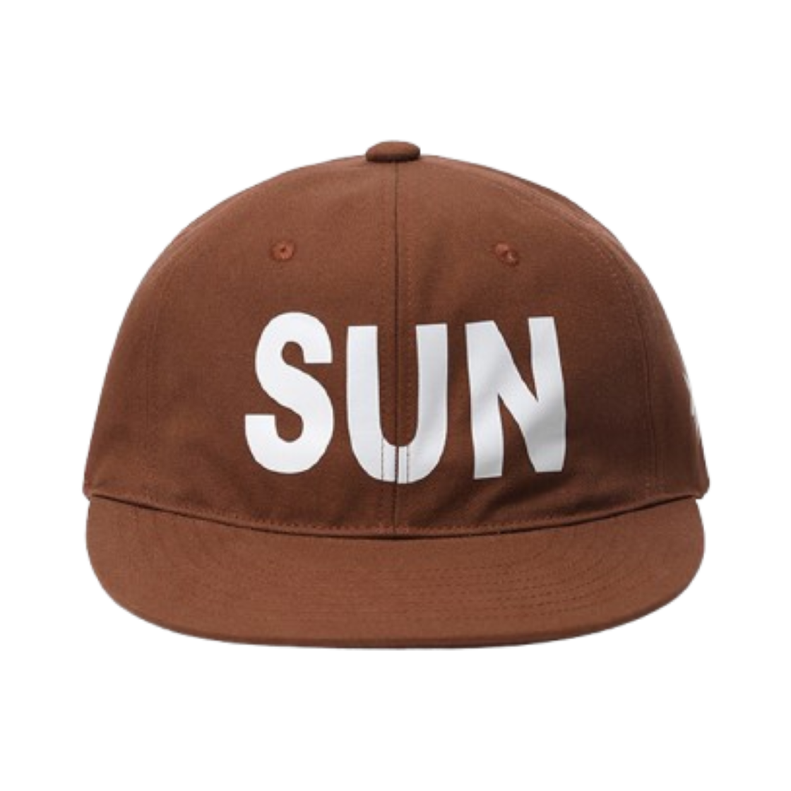블루 선플라워 SUN 로고 프린팅 패널 캡  브라운(Blue Sunflower SUN Logo Printed Camp Cap Brown)