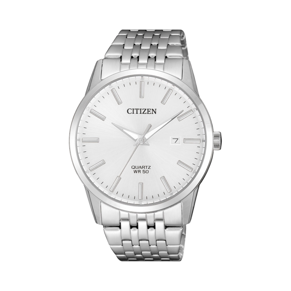 시티즌 쿼츠 39mm 스테인리스 스틸 화이트 실버(Citizen Quartz 39mm Stainless Steel White Silver)