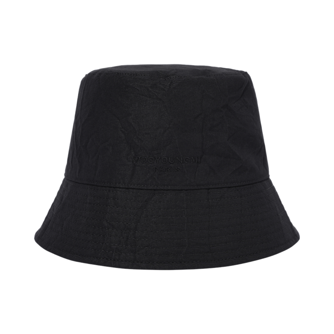 W231AC53929B Wooyoungmi Crinkle Bucket Hat Black - 23SS