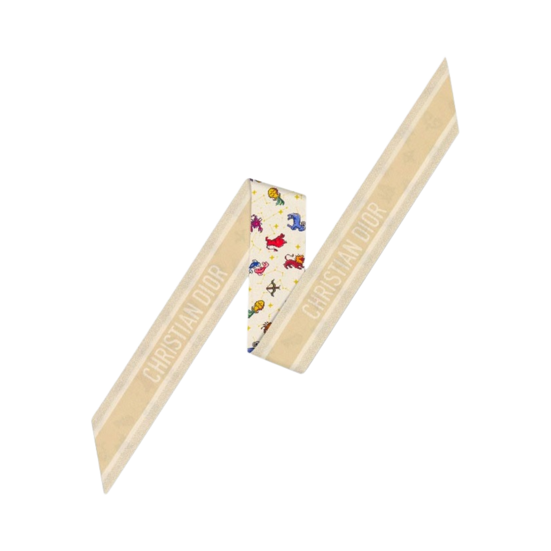 디올 조디악 픽셀 미차 스카프 실크 트윌 화이트 멀티컬러(Dior Zodiac Pixel Mitzah Scarf Silk Twill White Multicolor) - 2