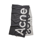 Acne Studios Logo Jacquard Muffler Black