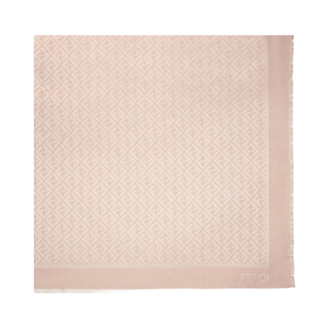 FXT069AJW7F0QD1 (W) Fendi FF Organic Silk Shawl Pink