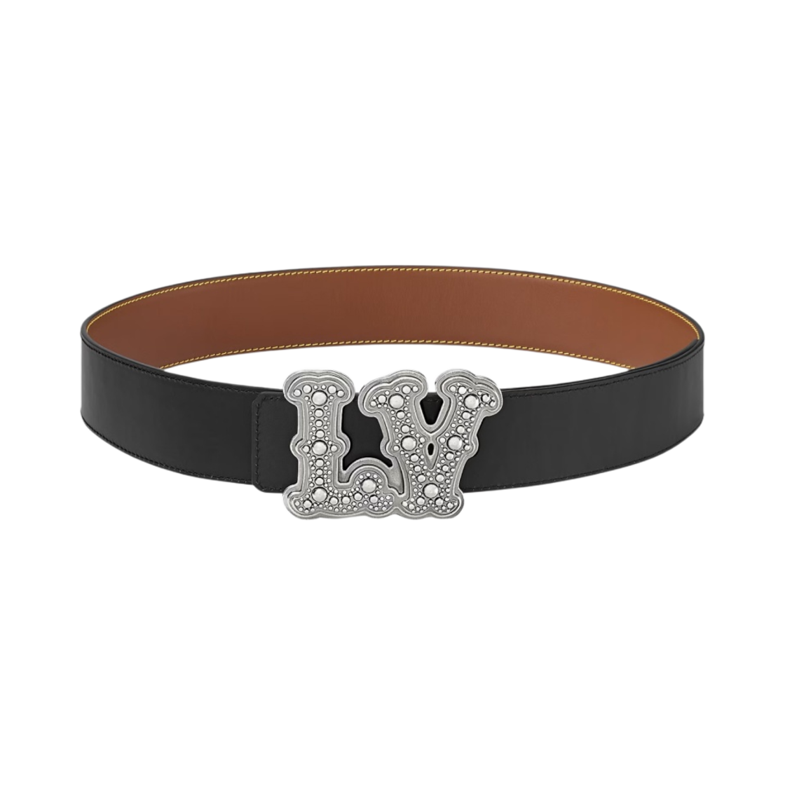 루이비통 LV 랜치 스터드 40mm 리버시블 벨트 블랙(Louis Vuitton LV Ranch Studs 40mm Reversible Belt Black) - 1