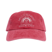 Hello Sunrise Washed VTG Arch Logo Ball Cap Vintage Pink