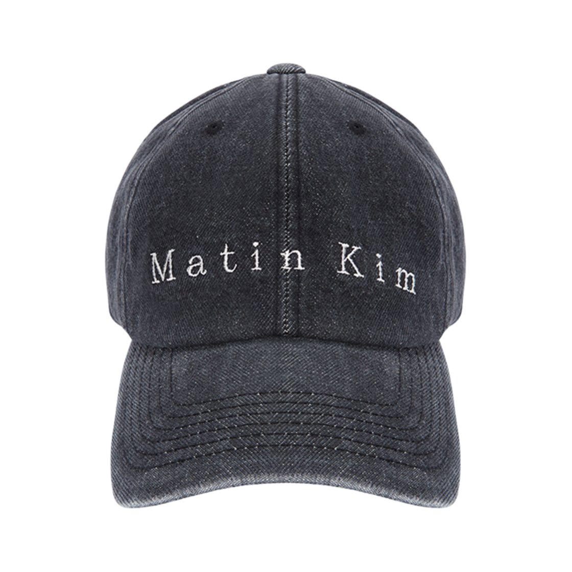(W) 마뗑킴 마뗑 데님 볼캡 블랙((W) Matin Kim Matin Denim Ball Cap Black) - 2
