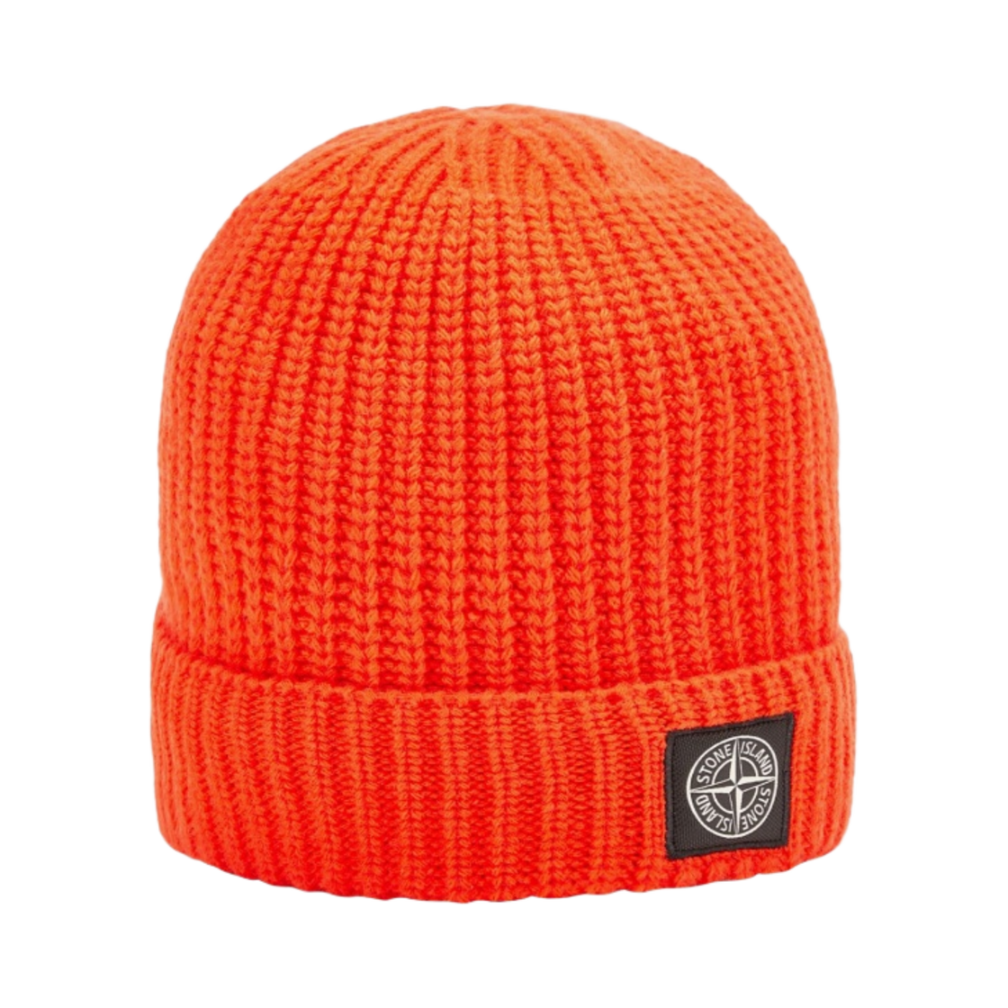 7915N10B5-V0037 Stone Island N10B5 Ribbed Wool Beanie Lobster Red - 23FW