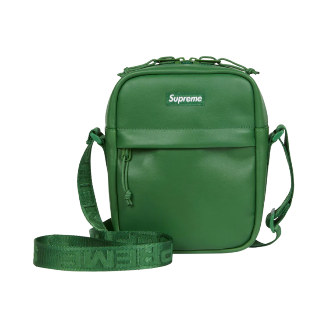 슈프림 레더 숄더백 그린 - 24FW
