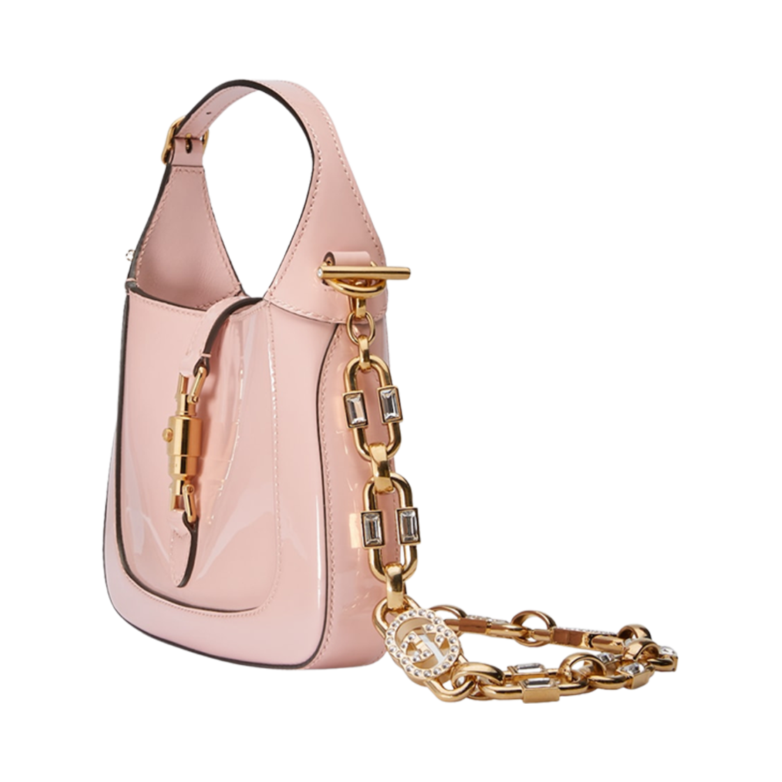 구찌 재키 1961 미니 숄더백 핑크 페이턴트 레더(Gucci Jackie 1961 Mini Shoulder Bag Pink Patent Leather) - 2