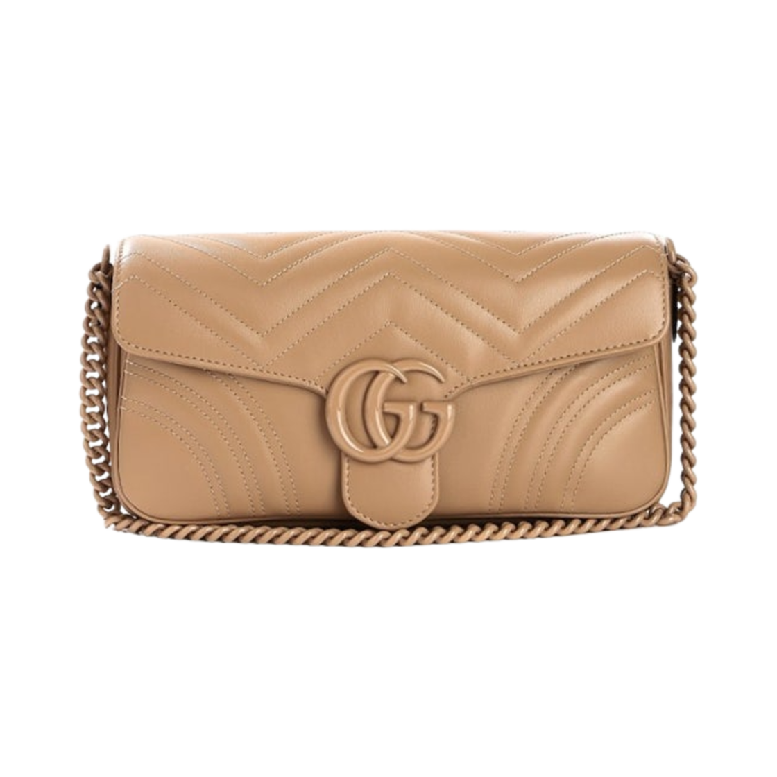 826098-AAET7-2754 Gucci GG Marmont Chevron Shoulder Bag Rose Beige