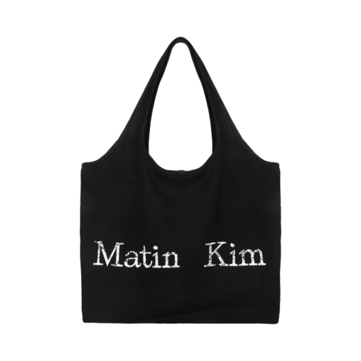 마뗑킴 크랙 로고 에코백 차콜 | Matin Kim | KREAM
