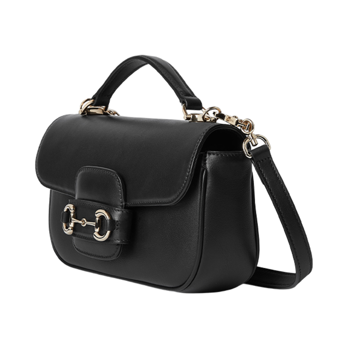 구찌 홀스빗 1955 스몰 탑 핸들백 블랙(Gucci Horsebit 1955 Small Top Handle Bag Black) - 2