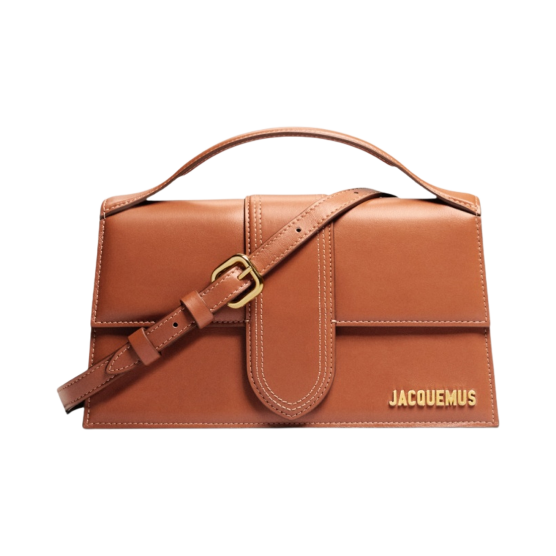 자크뮈스 르 그랜드 밤비노 크로스바디 플랩백 라이트 브라운(Jacquemus Le Grand Bambino Crossbody Flap Bag Light Brown) - 1