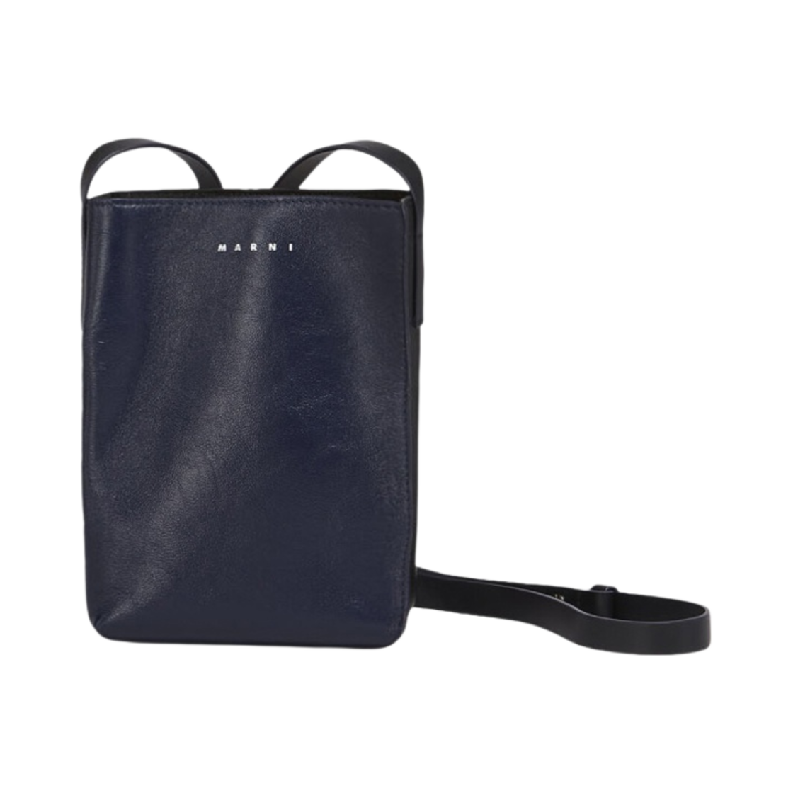 마르니 레더 뮤제오 소프트 스몰백 네이비블루 블랙(Marni Museo Soft Small Bag in Leather Navyblue Black) - 1