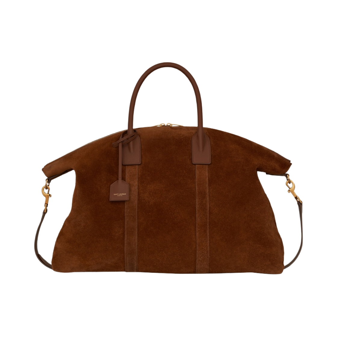생로랑 자이언트 볼링 백 스웨이드 탄 브라운(Saint Laurent Giant Bowling Bag In Suede Tan Brown) - 1