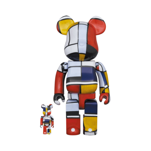Bearbrick Piet Mondrian 100％ & 400％ Set