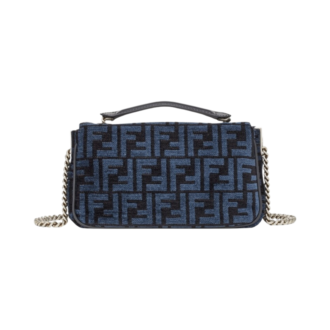 펜디 바게트 체인 미디 FF 테피스트리 패브릭백 다크 블루(Fendi Baguette Chain Midi FF Tapestry Fabric Bag Dark Blue) - 3