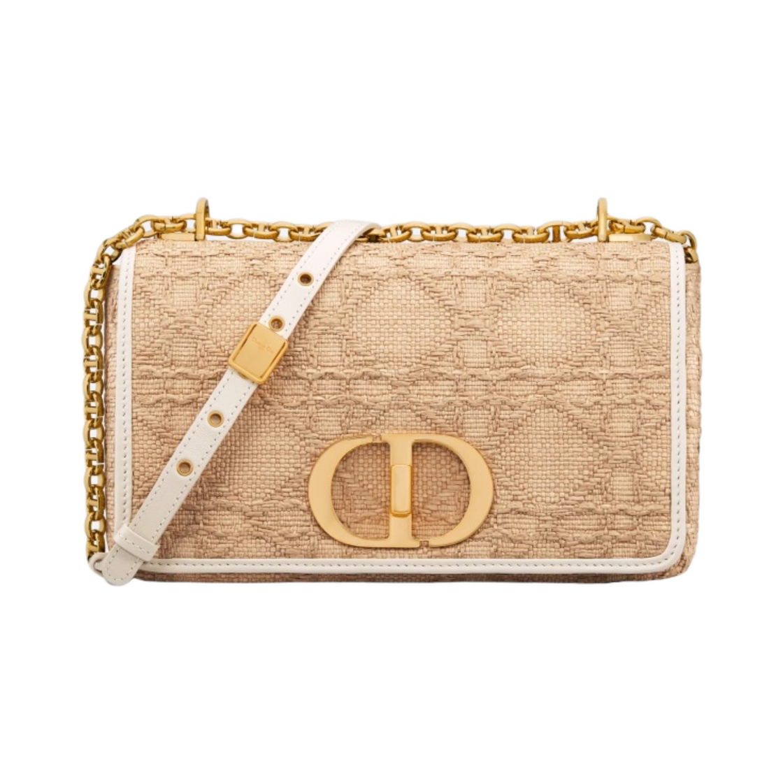 디올 미디움 카로백 매크로까나쥬 라피아 내츄럴(Dior Medium Caro Bag Macrocannage Raffia Natural) - 1