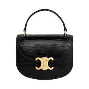 Celine Mini Besace Clea in Lizard Black