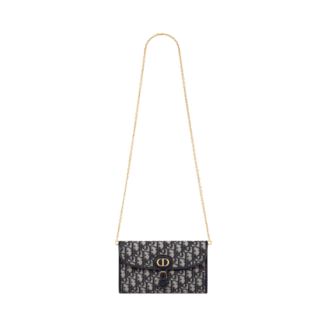 디올 바비 이스트 웨스트 체인 파우치 블루 디올 오블리크 자카드(Dior Bobby East West Pouch with Chain Blue Dior Oblique Jacquard) - 5