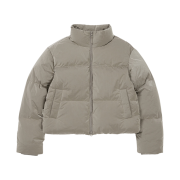 (W) Sow Peak Bright Stand Neck Heavy Down Jacket Tan Gray
