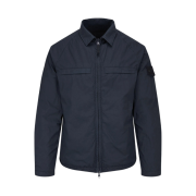 Stone Island 119F4 Ghost Piece Stretch Cotton Reversible Overshirt Navy Blue - 21SS