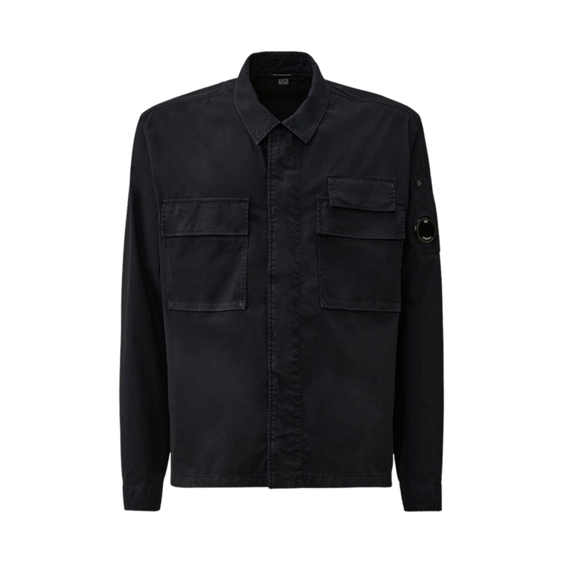 C.P. 컴퍼니 오가닉 개버딘 유틸리티 렌즈 셔츠 토탈 이클립스 블루 - 25SS(C.P. Company Organic Gabardine Utility Lens Shirt Total Eclipse Blue - 25SS) - 1