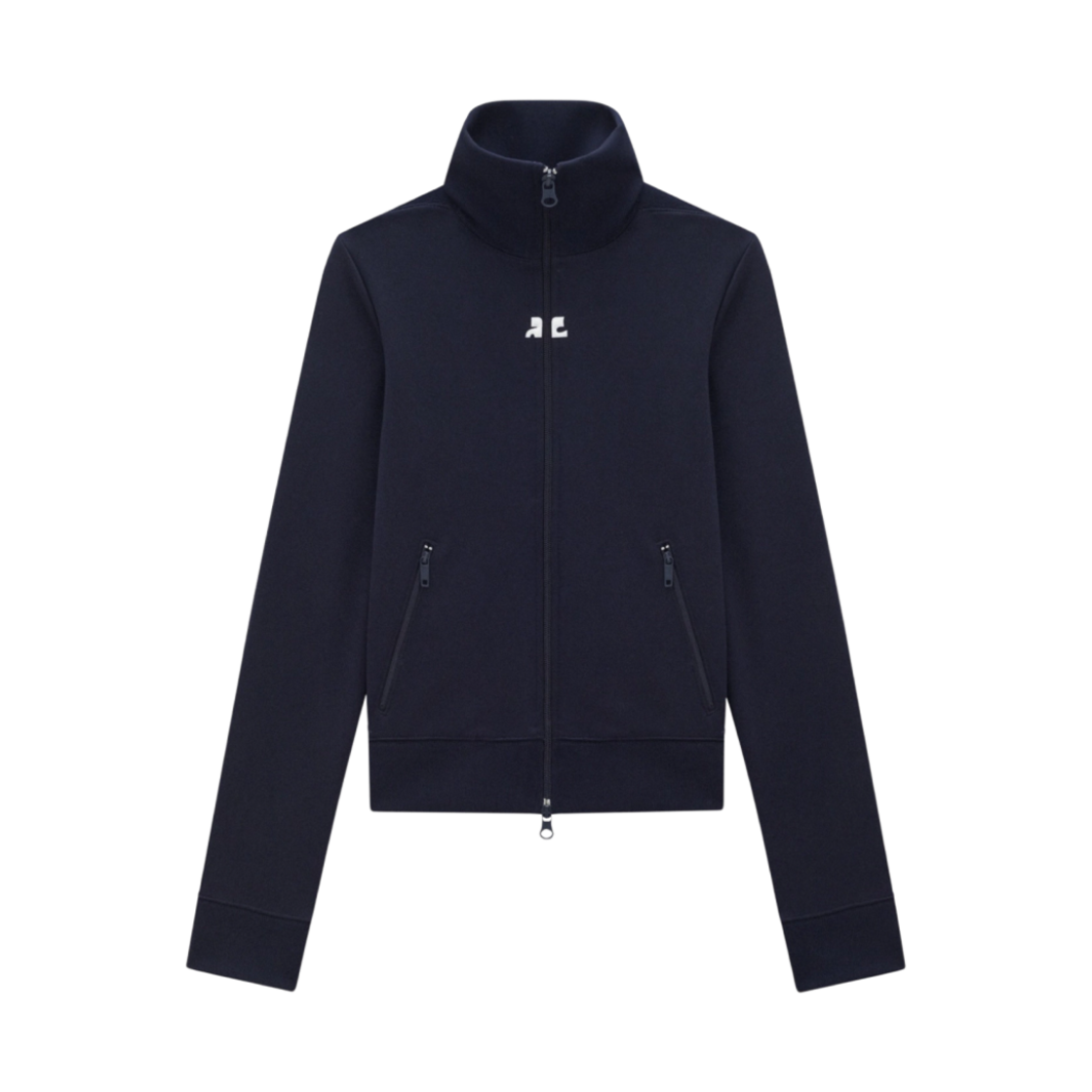 (W) 꾸레쥬 저지 조깅 자켓 네이비((W) Courreges Jersey Jogging Jacket Navy)
