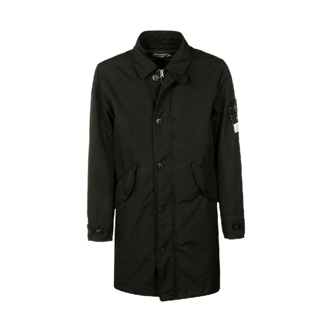 771570549-V0029 Stone Island 70549 David-TC with Primaloft Pure Insulation Long Jacket Black - 22FW