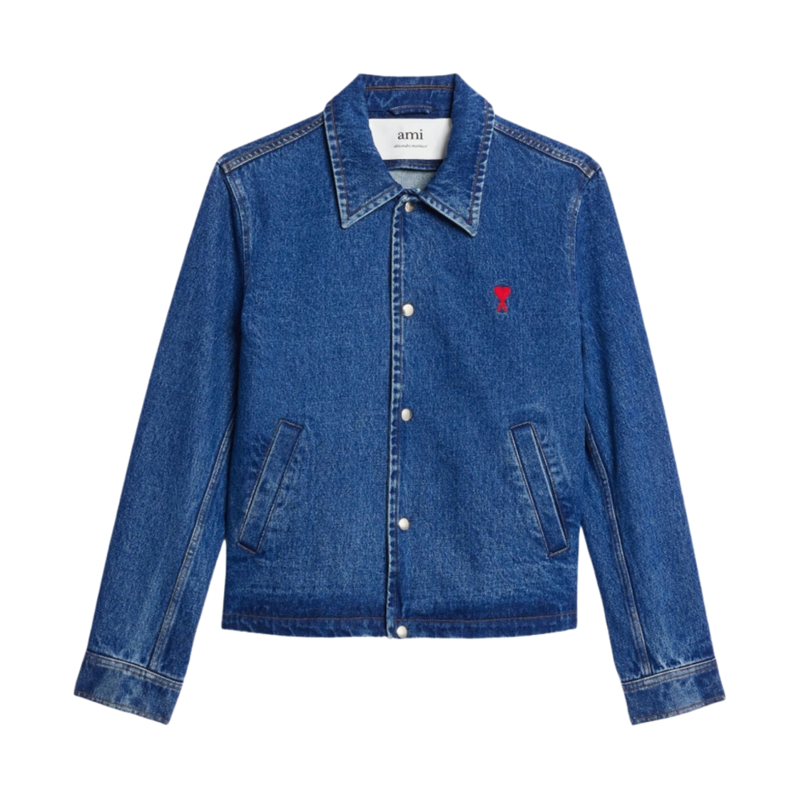 HJK205-DE0001-480 AMI de Coeur Denim Jacket Used Blue