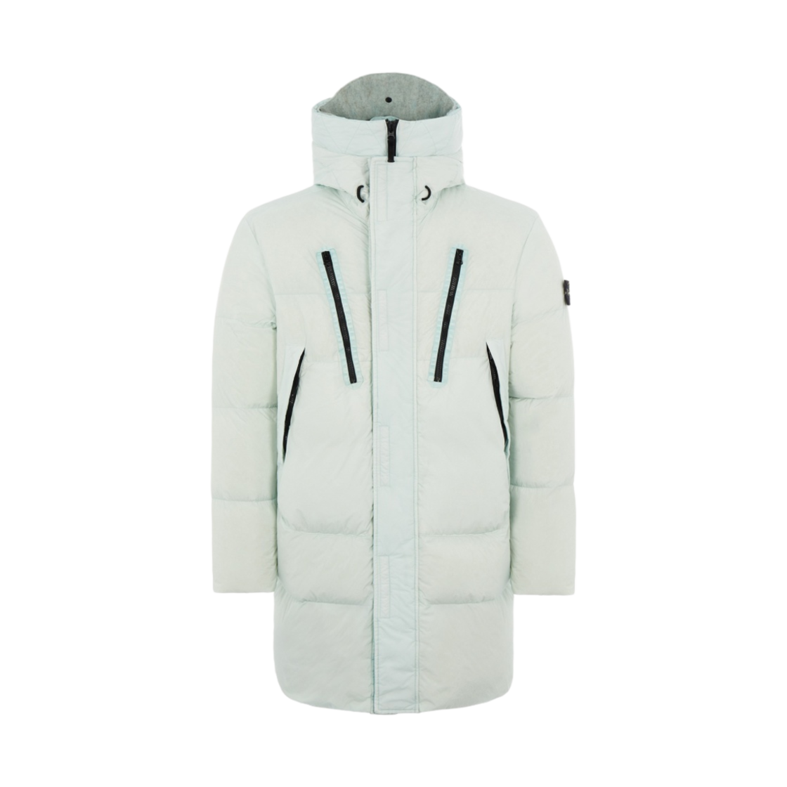 스톤 아일랜드 70123 크링클랩스 후드 롱 다운 자켓 라이트 그린 - 21FW(Stone Island 70123 Crinkle Reps Hooded Long Down Jacket Light Green - 21FW)