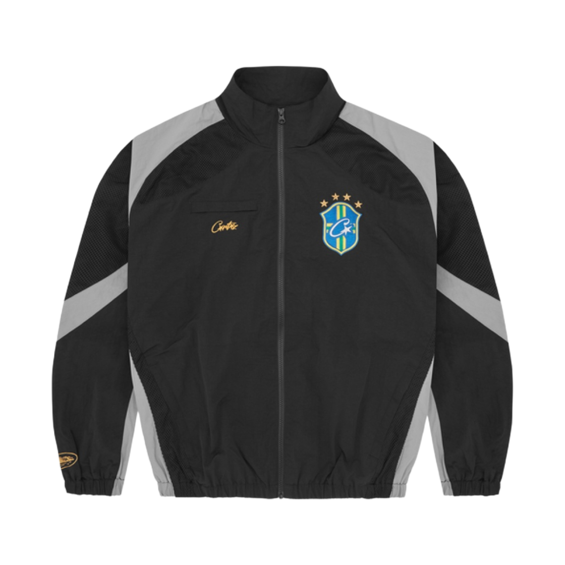 코르테이즈 올림픽 슈쿠 자켓 브라질 블랙 그레이(Corteiz Olympic Shuku Jacket Brasil Black Grey)
