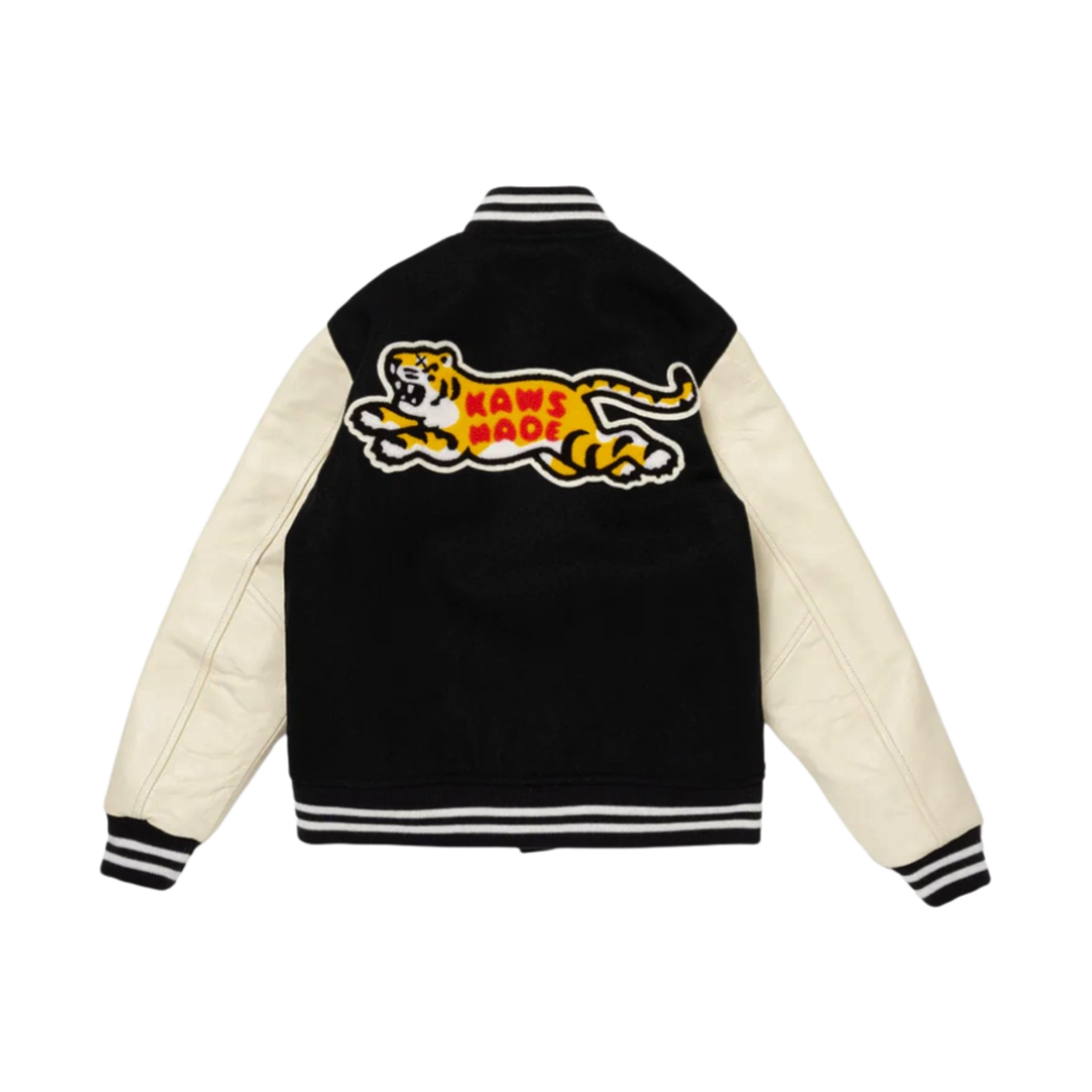 (키즈) 휴먼 메이드 x 카우스 바시티 자켓 블랙((Kids) Human Made x Kaws Varsity Jacket Kids Black) - 2